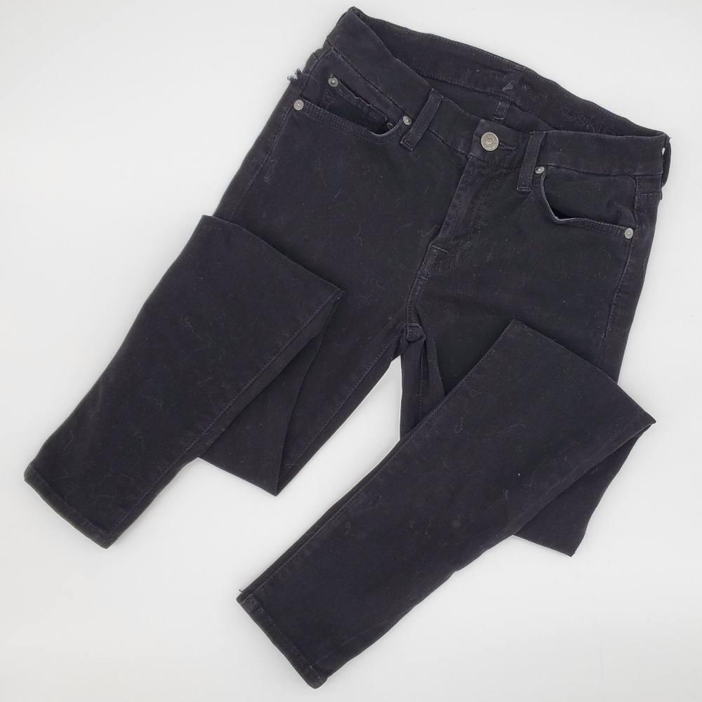 7 for All Mankind Black Velvet Skinny